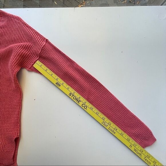 Hollister Scoop Neck Cotton Blend Orange Sweater-Small - Picture 9 of 10